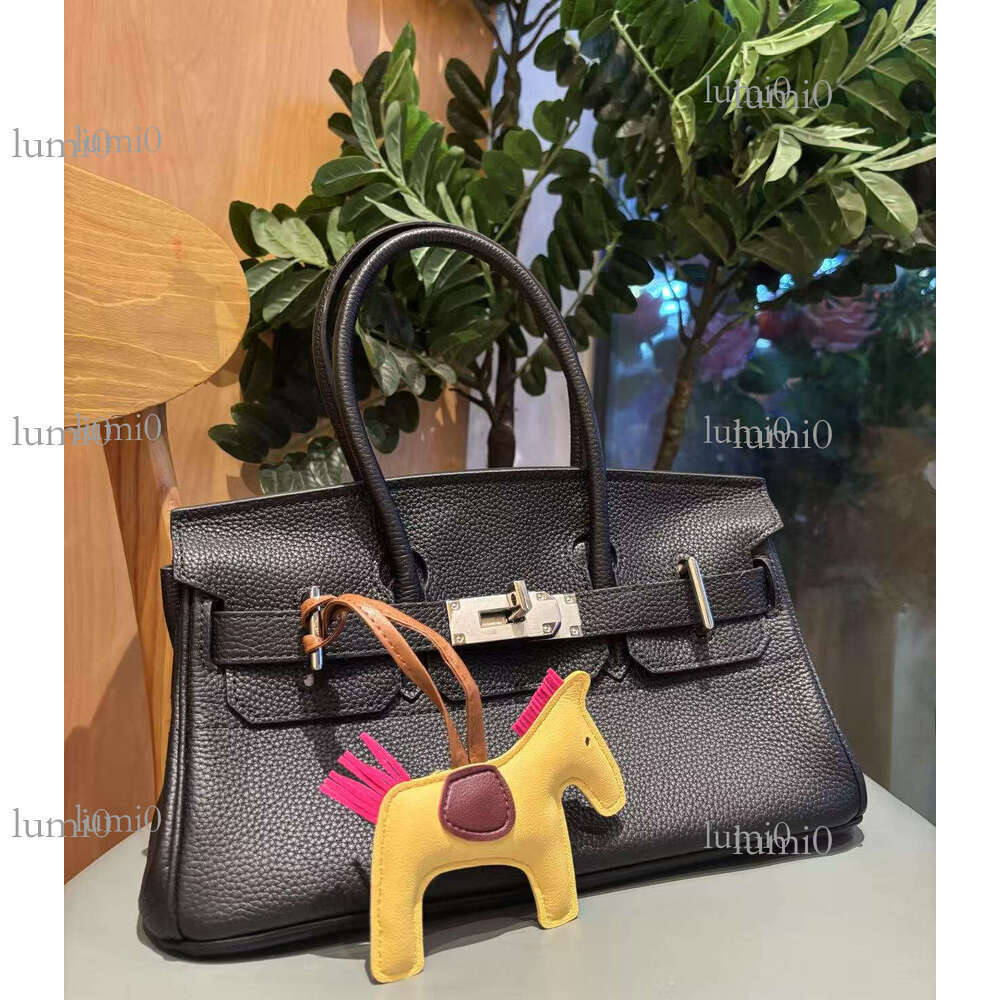 H Same Style PU Pony Pendant Bag Accessories Leather Cotton Filled Handmade