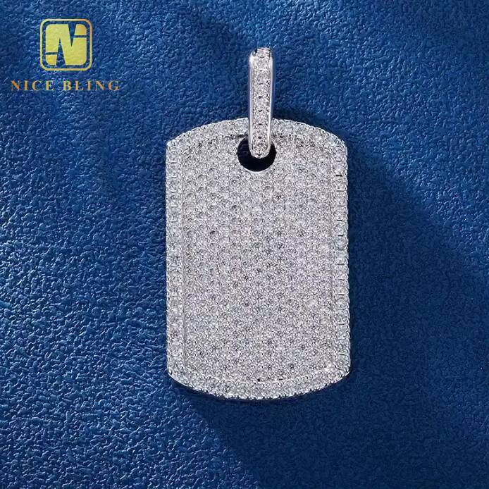 Ready to Ship Custom Hip Hop Moissanite Jewelry Pendant 925 Sterling Silver Iced Out VVS Moissanite Diamond Pendant