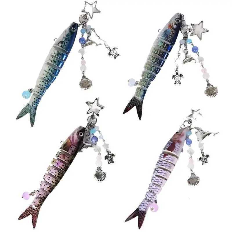 Creative Fish Keychains Fun Fishing Lover Pendant Fashion Fisherman Master Keyring I Love Fishing Pendant Backpack Accessories Y250814