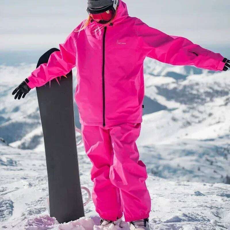2024 Winter Oversized Woman Ski Suit Women Snowboarding Female Outdoor Snowsuit Waterproof Windproof Skiing Jacket Set