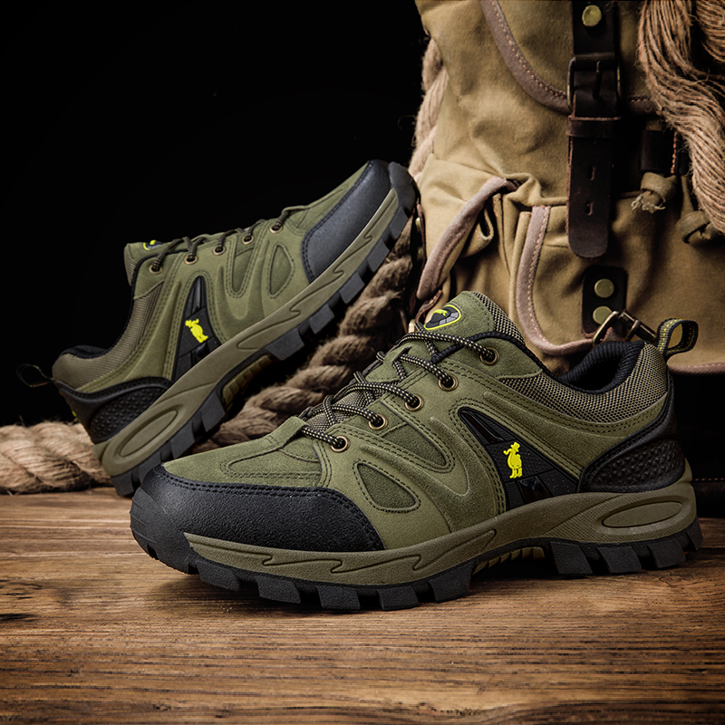 PROTECTCAMEL designer shoes free shipping hot outdoor sports running shoes waterproof anti-slip hiking shoes for men green grey