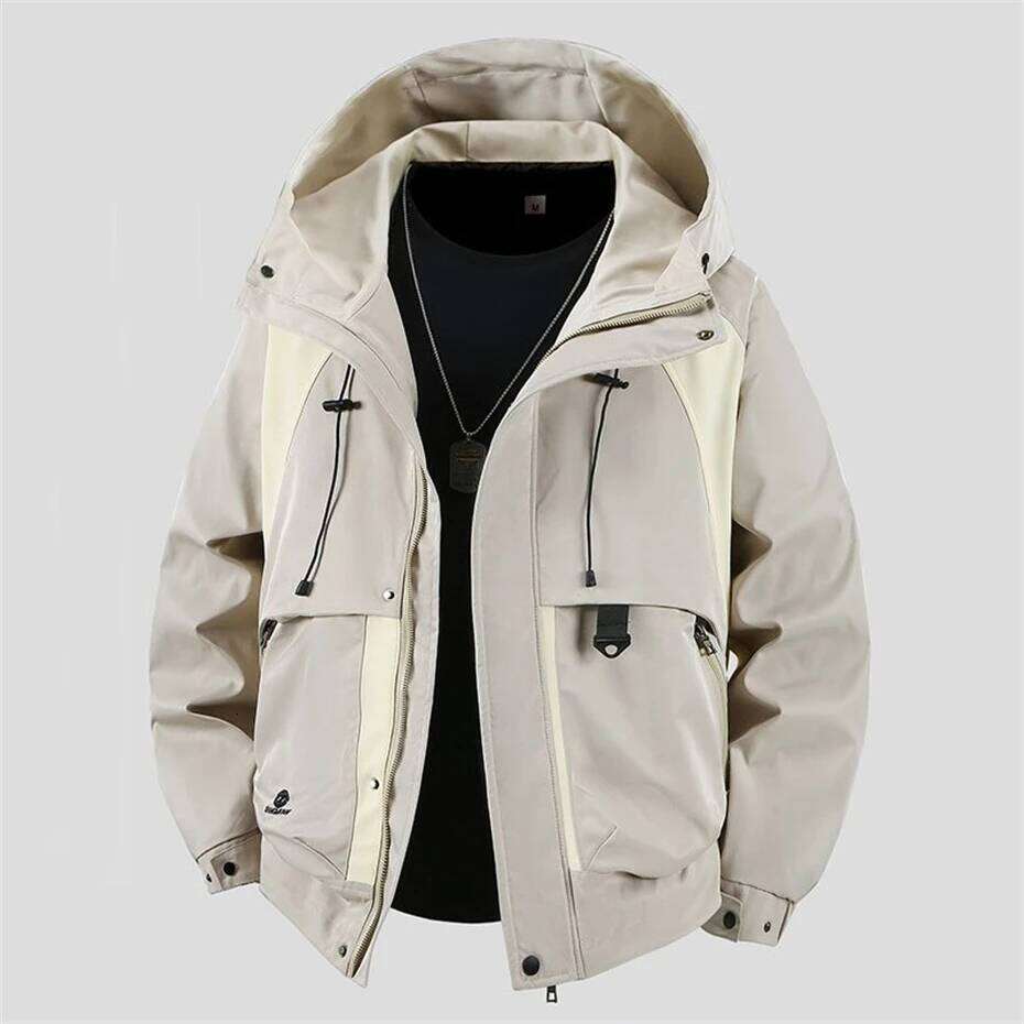 11Xl Plus Windbreaker Cargo Men Spring Autumn Jacket Coat Fashion Casual Hooded Jackets Male Big Size Outerwear