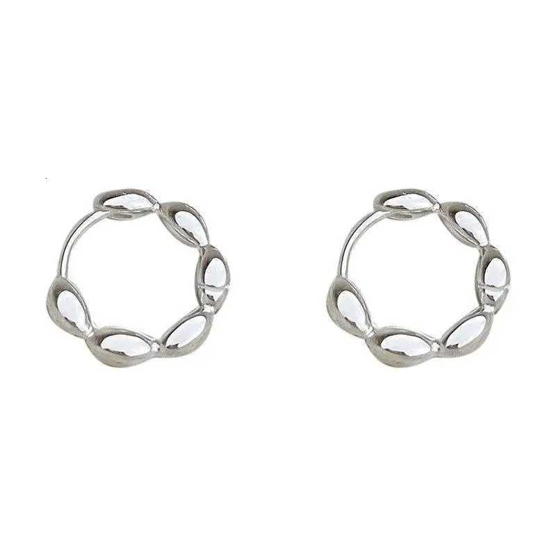 925 Sterling Silver Olive Branch Hoop Earrings Simple Temperament Inlaid for Women Wedding Jewelry Accessories XJ250814