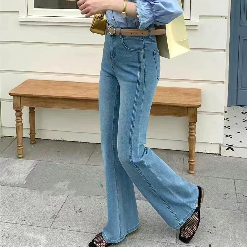 High-Quality Slim-Fit Wide Leg Jeans with High Elastic Stretch