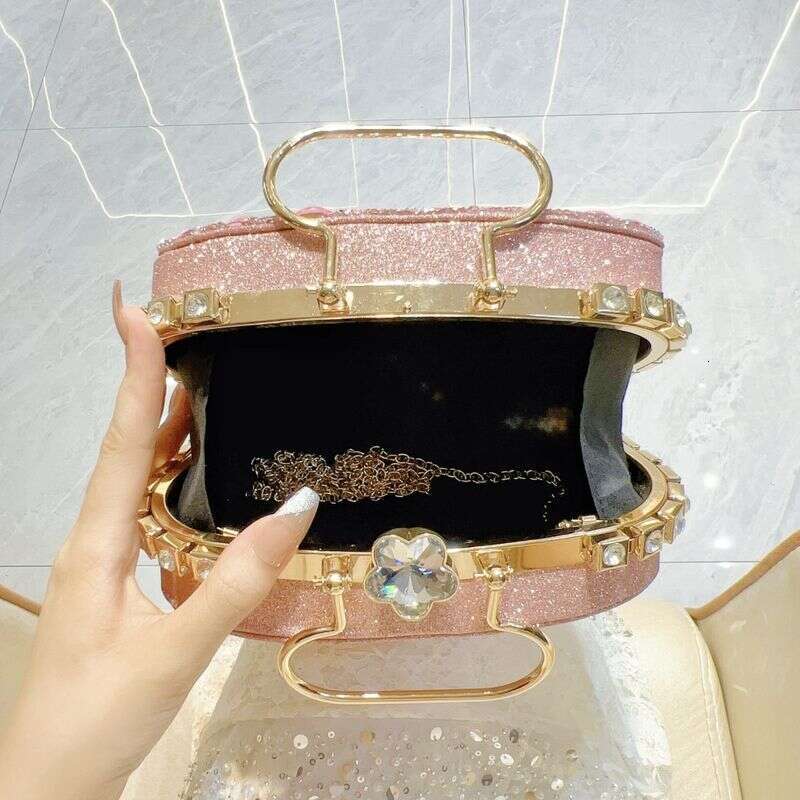 Sparkling high-density dia inlaid elegant wedding cheongsam full of dias handbag, shoulder crossbody bag,