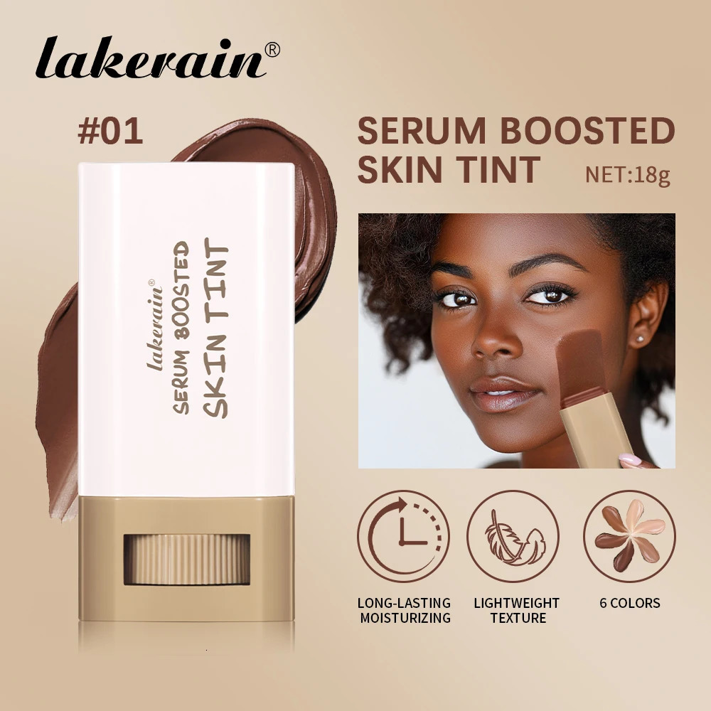 Stick Foundation Balm Serum Boosted Skin Tint Foundation Stick Smooth Plumper Hight Coverage Travel Bronze Foundation Stick Make 250813