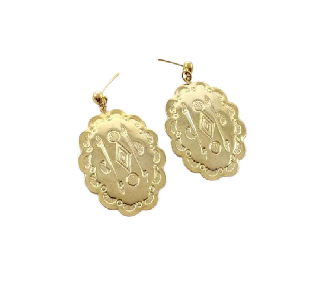 2024 India Bold Thick Texture Gold Plated Jewelry Waterproof Hoop Fashion Earrings