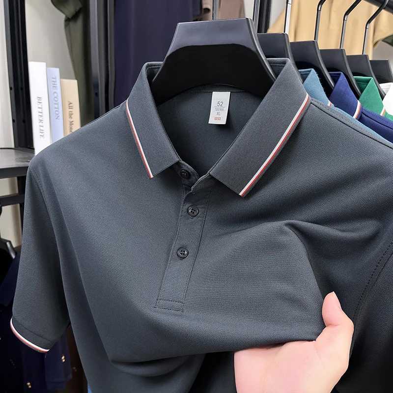 igh Luxury High-quality Summer Short Sleeved T-shirt Mens 2025 Lapel Casual Trend Polo Shirt Top XJ250804