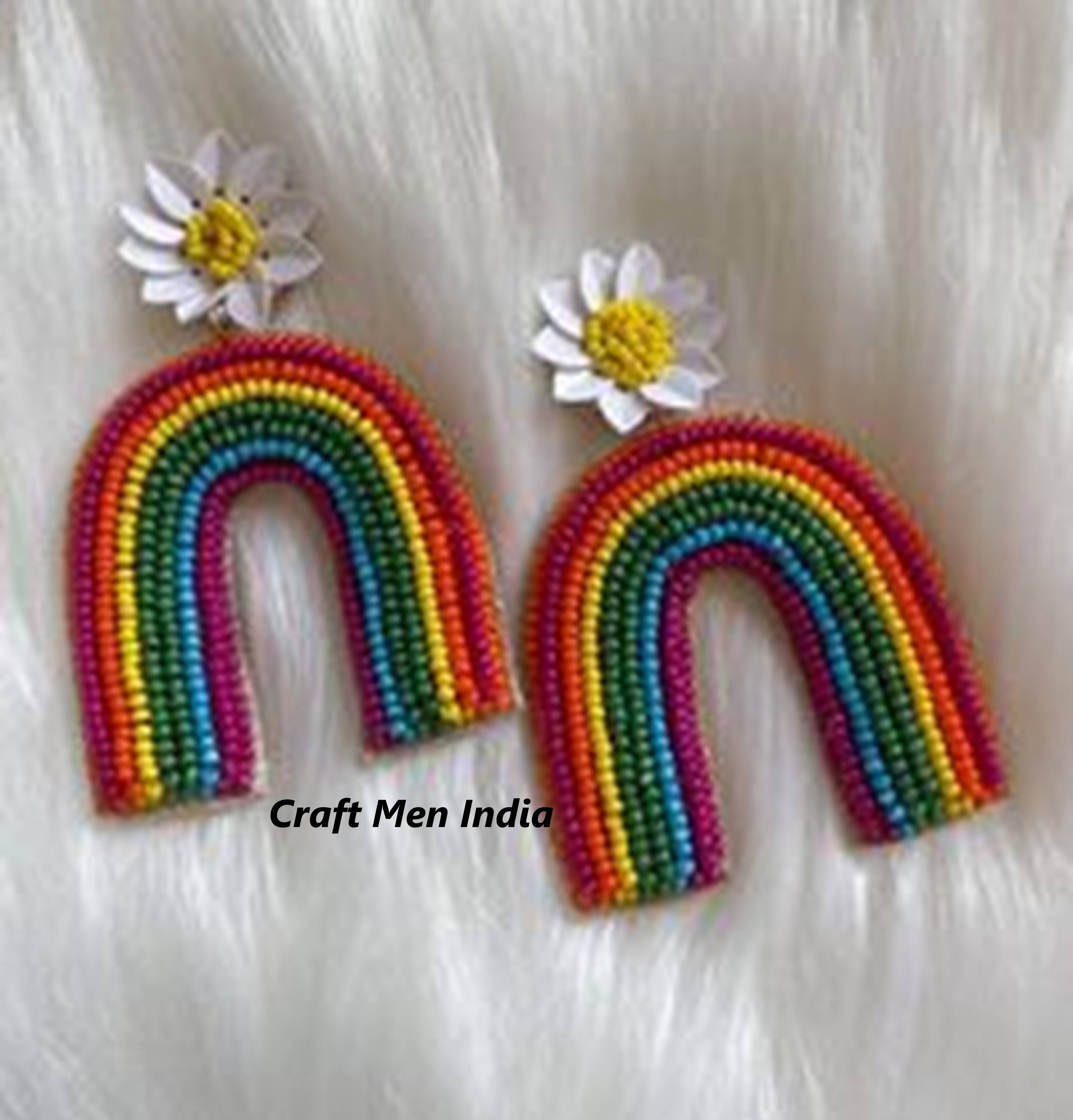 Yelin Series Pearl Exaggerated Metal Beaded Stud Earrings Charming Women's Gift