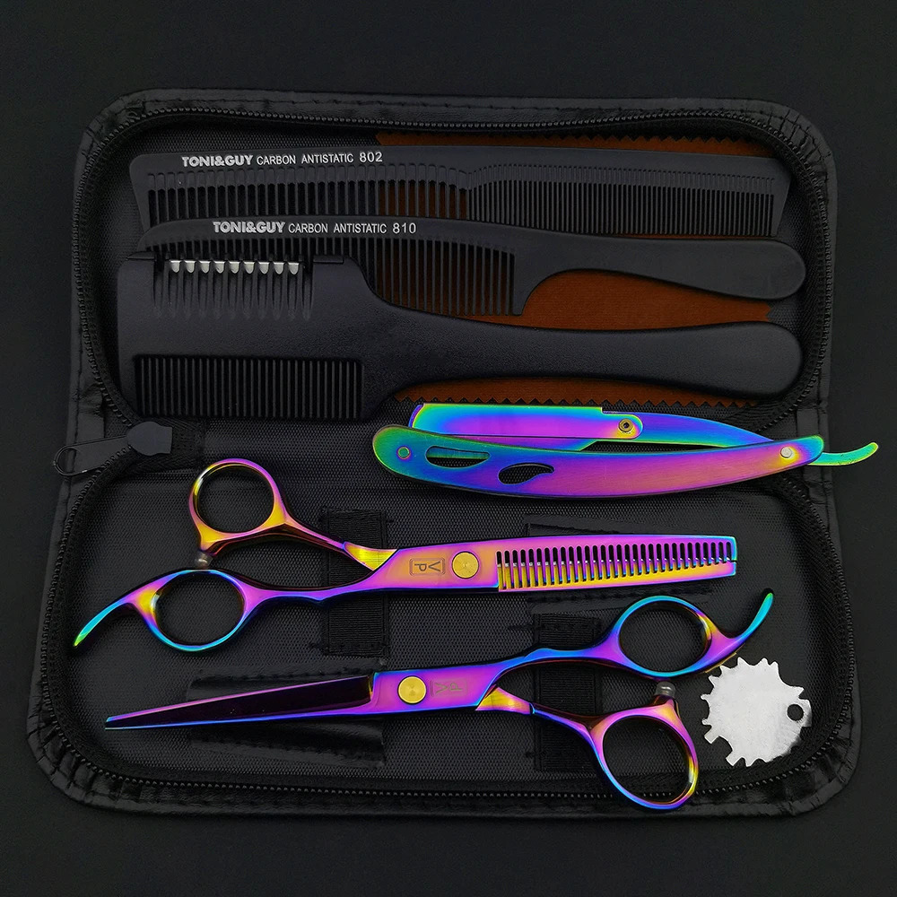 VP Professional Hairdressing Scissors Barber Set 5.5 6.0 Hairdresser Hair Beauty Scissors Set Cutting Hair Thinning Salon Tools 250812
