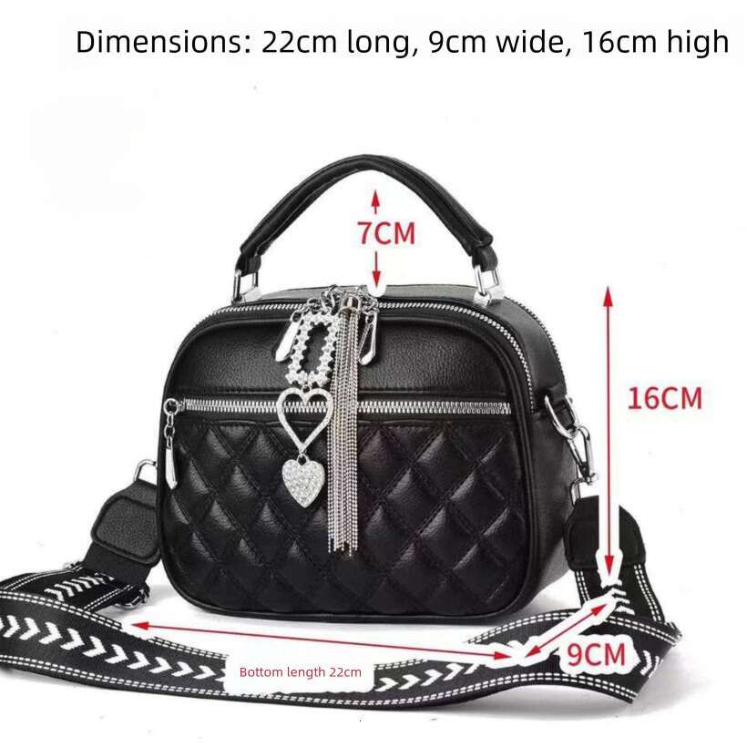 DHessentials Korean Style Square Shoulder Bag - Cute PU Crossbody Purse for Women, Fashionable Mini Bag for Daily Use (22x16x9cm)