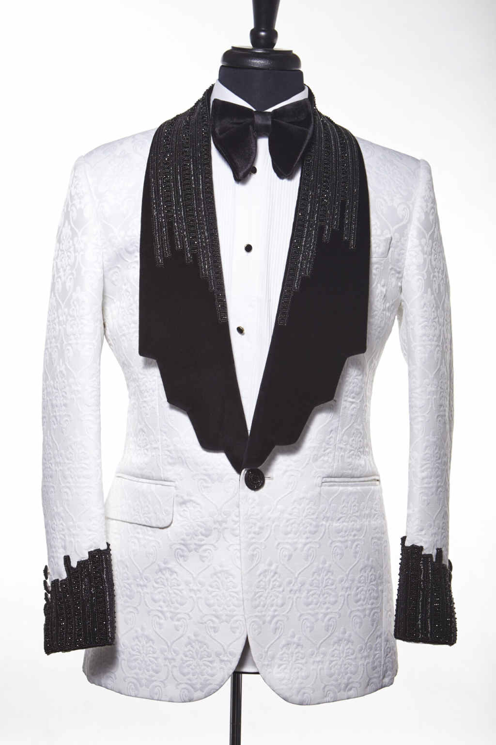 Floral Pattern Mens Tuxedos Designer Lapel Groom Wedding Pants Set Male Fashion Suit Customized Made Clothing 2 Pieces