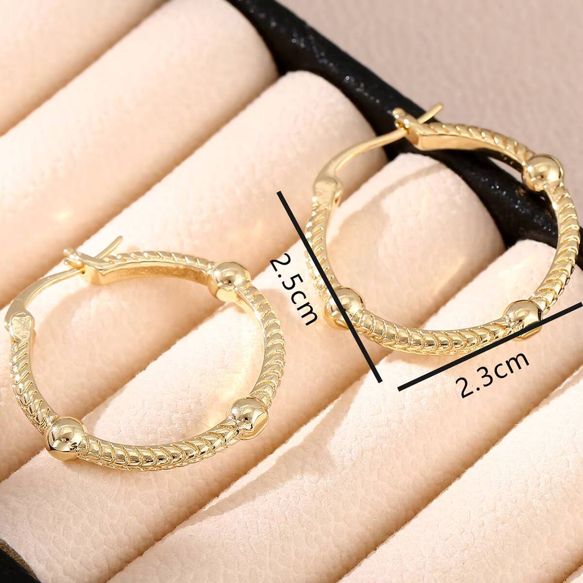 FCJ Elegant Geometric Round Large Fashionable Earrings