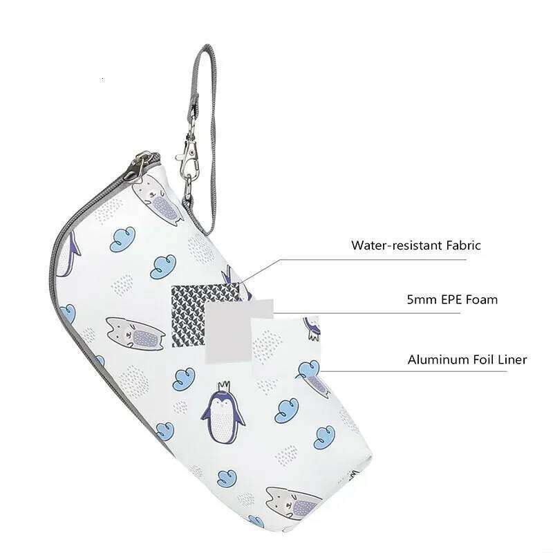 Bottle Warmer Baby Feeding Aluminum Mold Insulation Outing Stroller Hanging Bag For Storage Cups Drinks