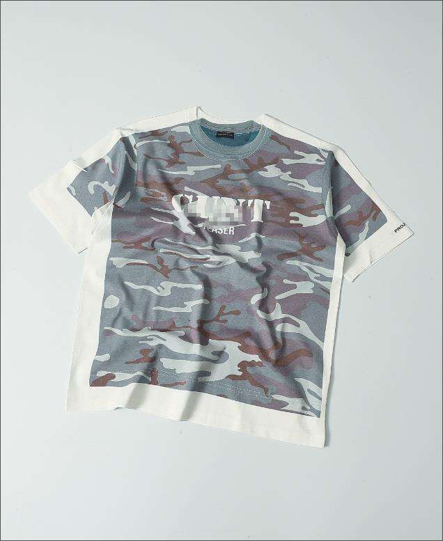 Niche Trendy Brand G/R Collaboration Skull Camouflage High Street Summer Unisex Couple Loose Short Sleeve T-Shirt Trend