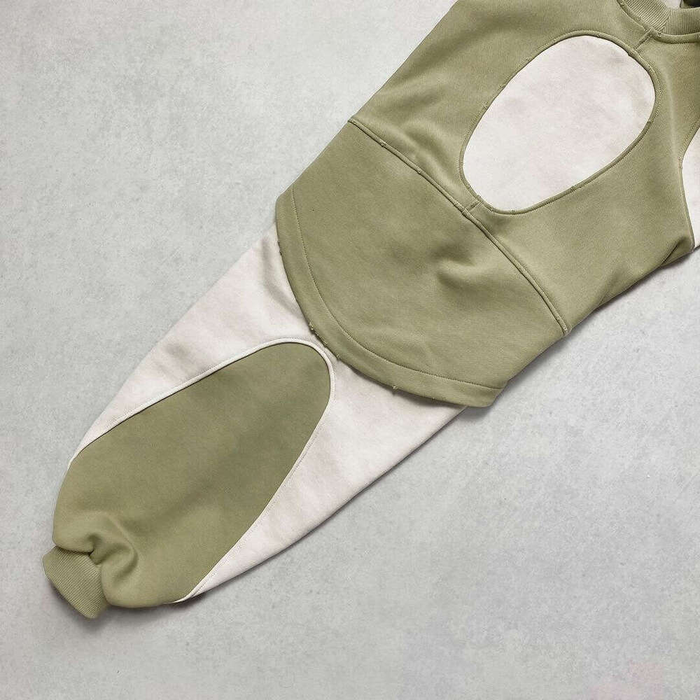 Autumn and Winter New Color-Block Patchwork Crew Neck Long Sleeve Hoodie Couple Street Style Printed Sweatshirt