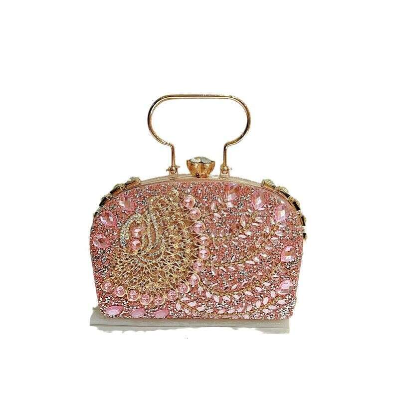Sparkling high-density dia inlaid elegant wedding cheongsam full of dias handbag, shoulder crossbody bag,