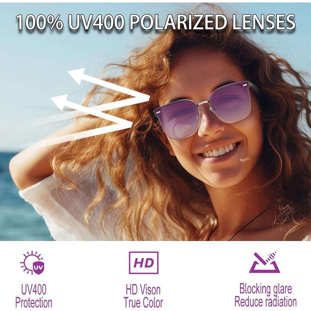 Dormiro Women's Nano IPX7 Waterproof Smart Translator 150+ Languages AI Glasses with Speaker, Open Ear Headphones, Touch Control Bluetooth Sungla