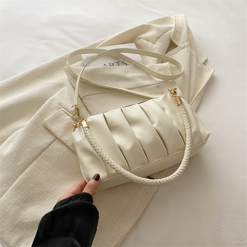 Luxury Brand Designer Bag French Niche Design Bag For Women 2024 Hot-Selling Single Shoulder Crossbody Bag High-Quality Texture Pleated Underarm Cloud