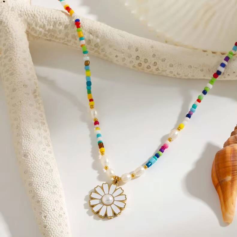 N & S Women's Coral Jewelry High-end Stainless Steel Cross-border Earrings Necklace