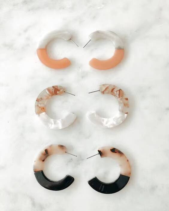 High Polished Shiny Handmade Colorful Resin fashion Earrings for Indian Pearl Women