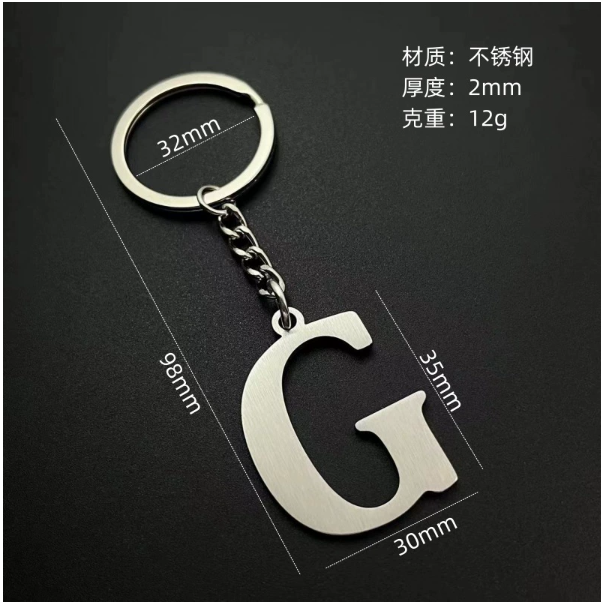 Key Rings Jewelry sKey Metal Diy A-Z 26 Letters Keychains Stainless steel Car Ring Women Charm Gift Chain Party Letter keychain pendant combination Ke