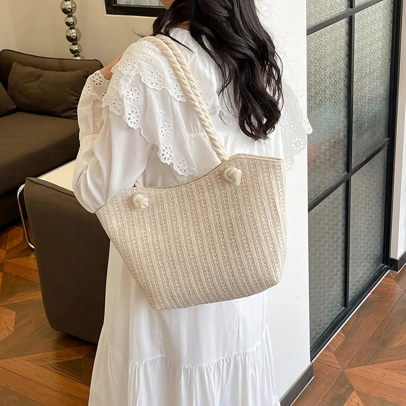 Personalized Leisure Tote Bag Summer Fashion Simple Shoulder Bag Trend Large Capacity Handbag250813