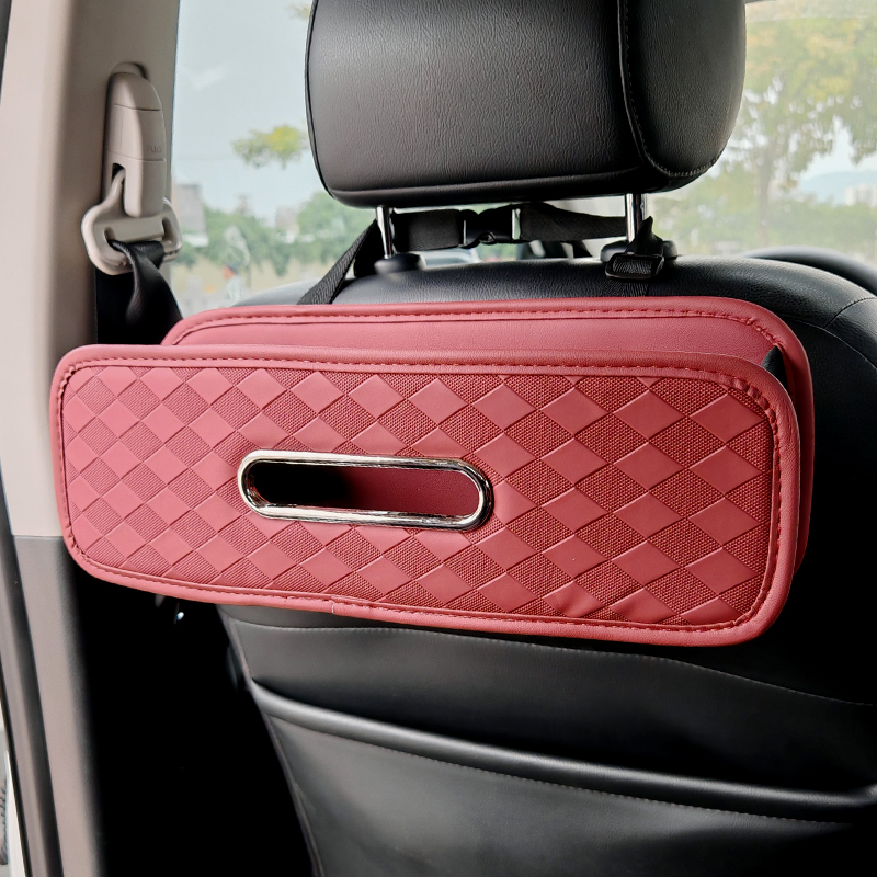 Car Organizer Car seatback storage box, multi-functional tissue box, car water cup holder, seat back storage compartment, interior decorations