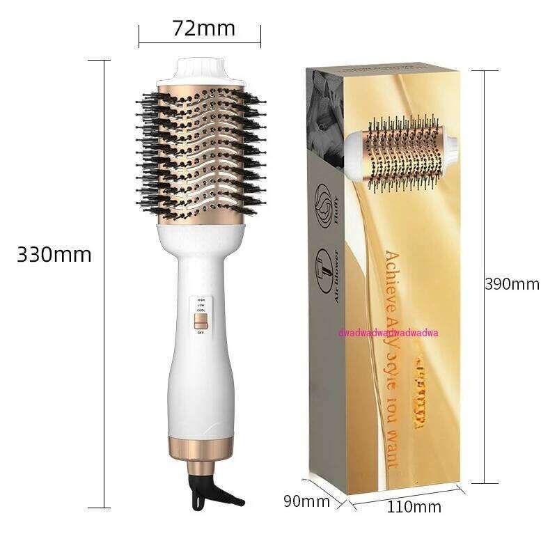 Popular negative ion hair dryer straight roll dual-purpose curling iron three-in-one hot air comb