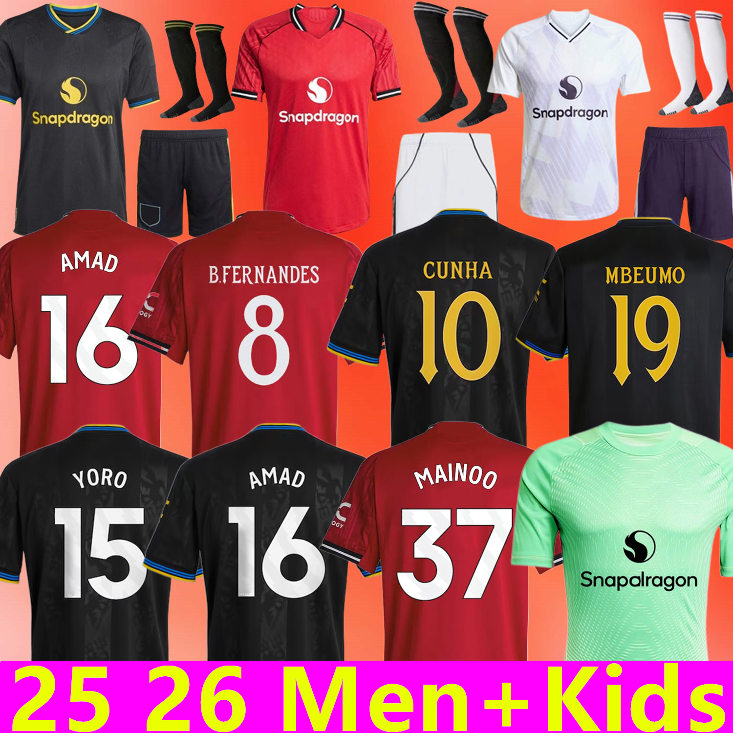 Fans Player 2025 2026 shirt BRUNO FERNNDEZ RASHFORD shirt 25 26 Men kids kit MARTINEZ CASEMIRO ANTHONY GANACHO HOJLUND Stone Rose Mino MCTOMINAY B.FERNANDES