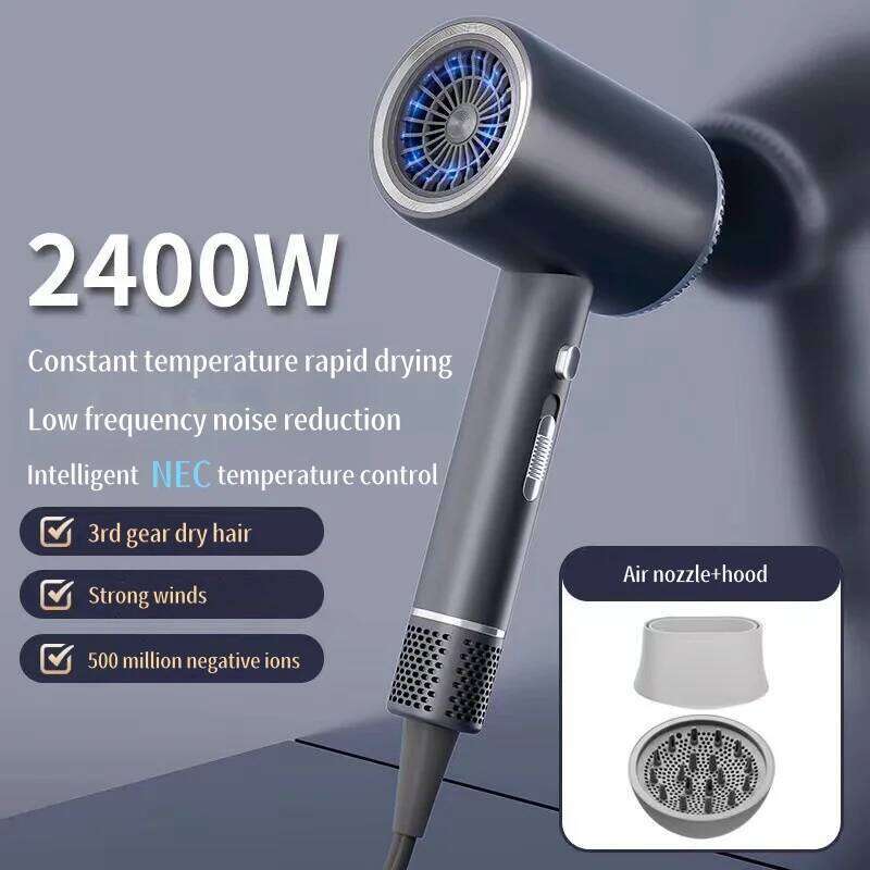 New 2400W High-Speed Dryer With Blue Light Negative Ion Quick Drying And Silent Care, Dedicated For Home Hair Salons