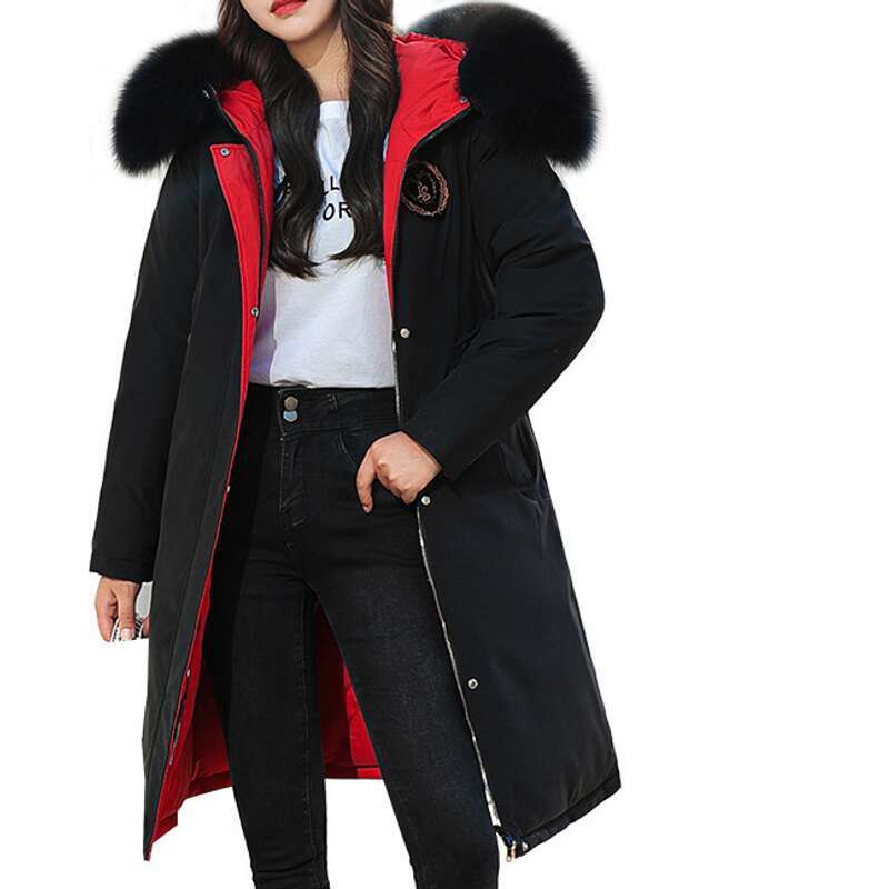 Double sided wearing style overcomes cotton coat, winter Korean version, double sided wearing women's clothing, medium long cotton coat, women 