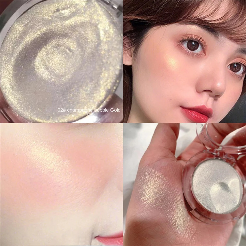 3 Colors Shimmer Glitter Highlighter Powder Palette Body Face Contour High Gloss Powder Waterproof Lasting Makeup Tool 250813