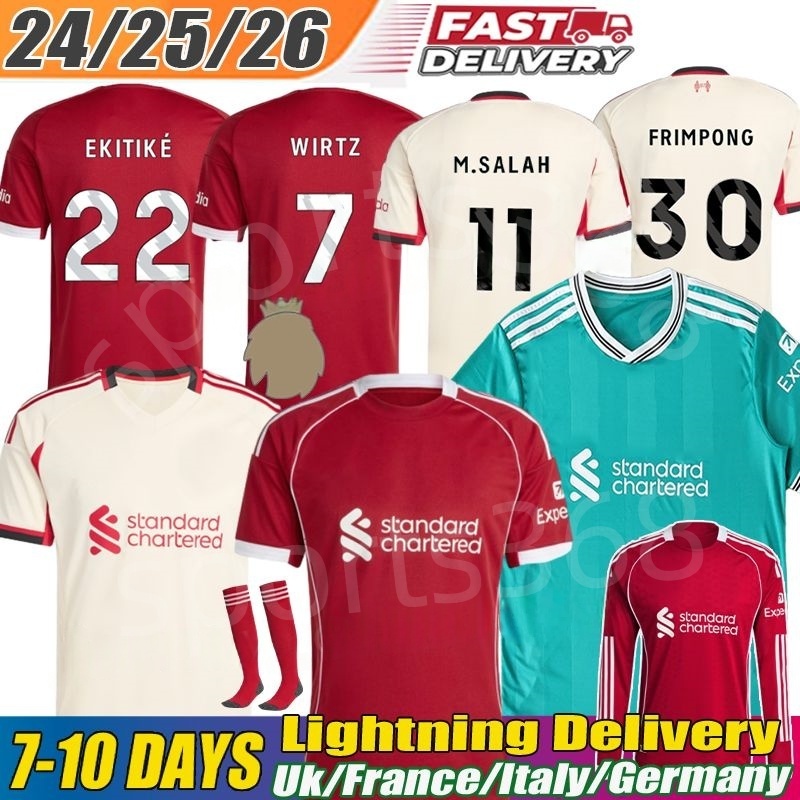 2025 2026 Kit Mohamed Salah wirtz Ekitike SZOBOSZLAI MAC ALLISTER VIRGIL camiseta GAKPO Milos Kerkez Frimpong long sleeves Soccer Jerseys 2024-25 football jersey