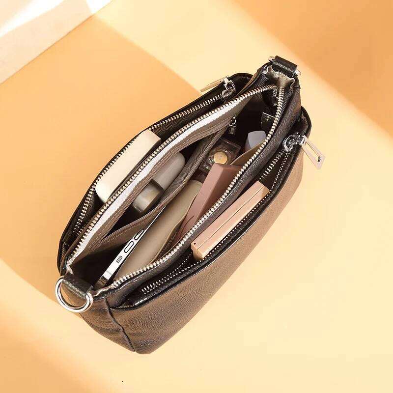 High Quality Real Cow Crossbody Tote Bag Fashion Shoulder Messenger Bags Solid Color Genuine Leather Handbags Female Sac