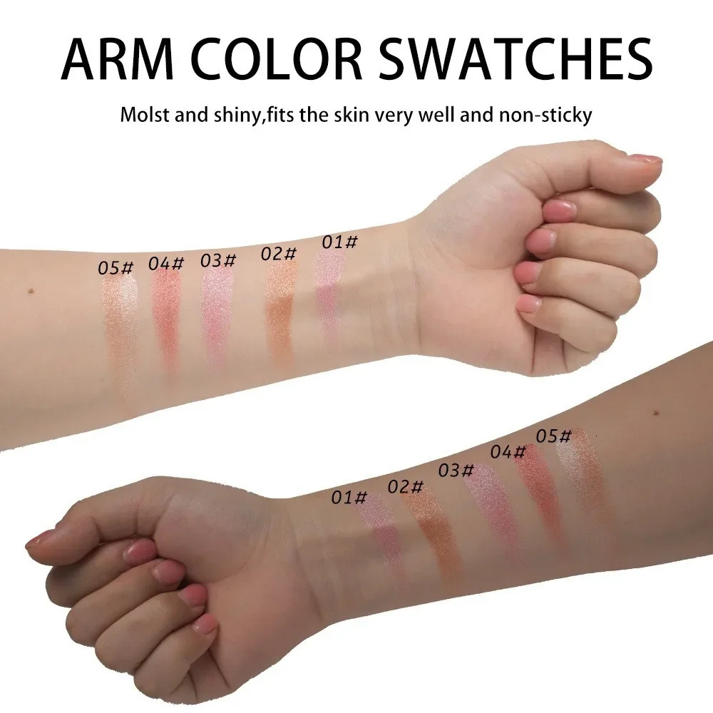 Marble Blush Palette Pearlescent Baked Blush Powder Cheek Tint Blusher Contour Highlighter Face Shadow Shimmer Rouge 250813