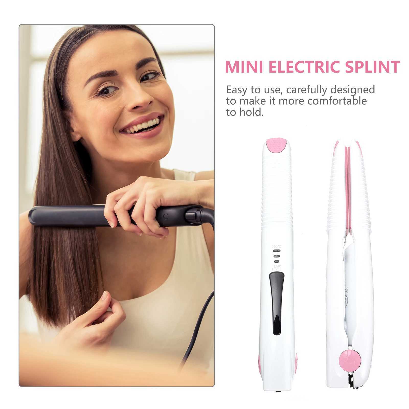 Electric Clamp Hair Straightener Cordless Curler Rechargeable USB Travel Small Wireless Straighteners W250814