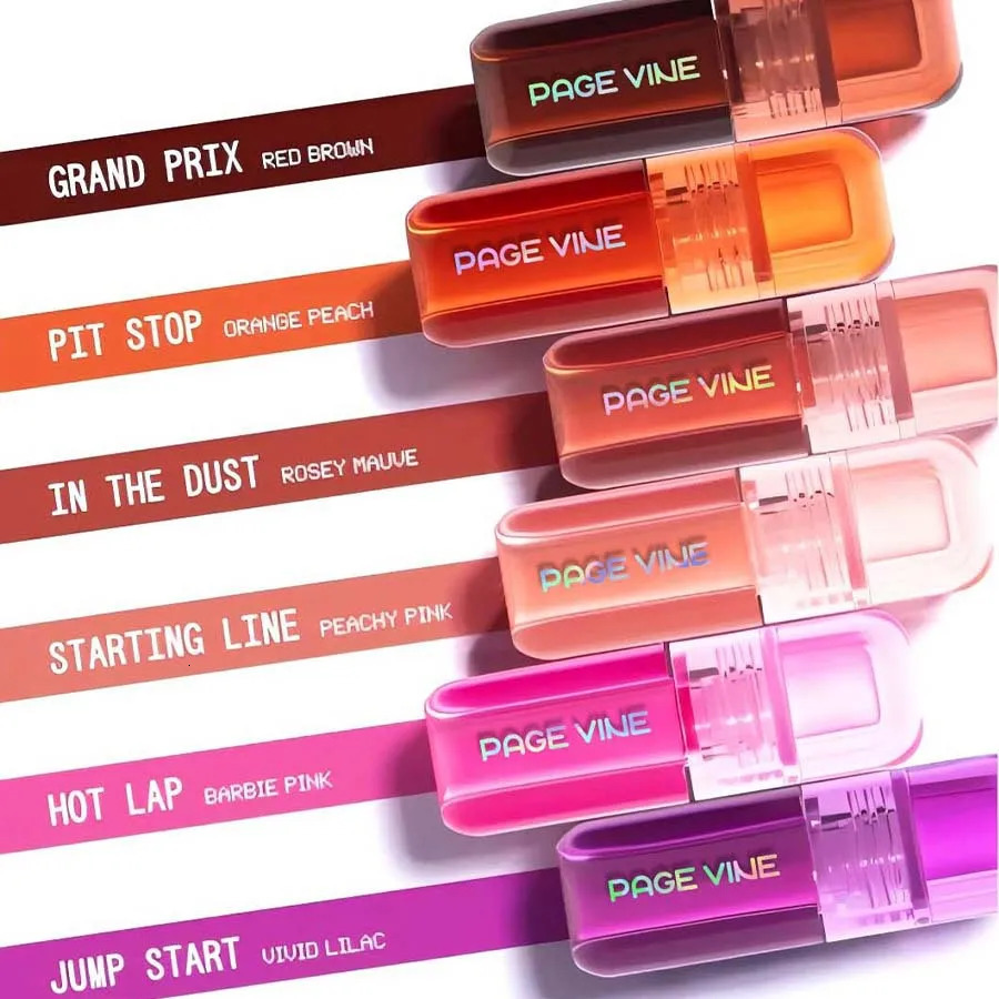 Page Vine Blush Liquid Rouge Matte Lips Cheeks Natural Highlighter Lip Gloss Blusher Nourishing Antler-shaped Brush Head Makeup 250813