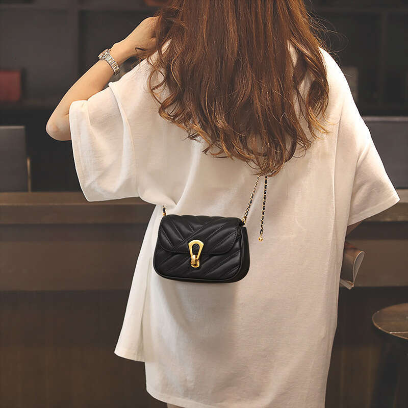 Summer Women Crossbody New Small Versatile Chain Light Luxury Genuine Leather Underarm Commuter Bag Handbag