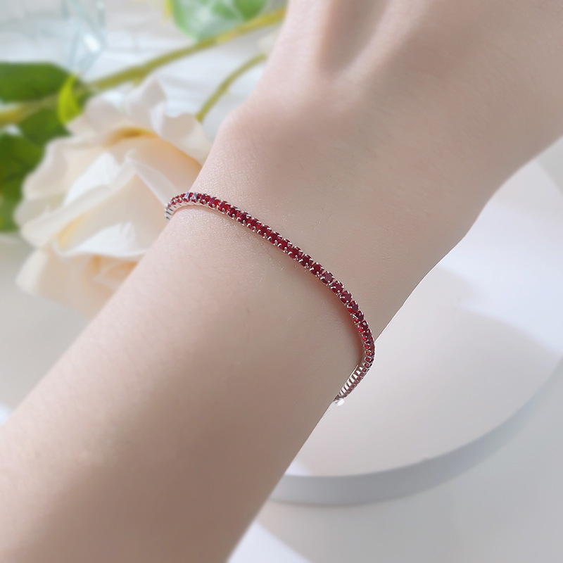 Charming Womens Unica Row Dazzler: All-Zirconium Ornamented Bangle Jewelry Set