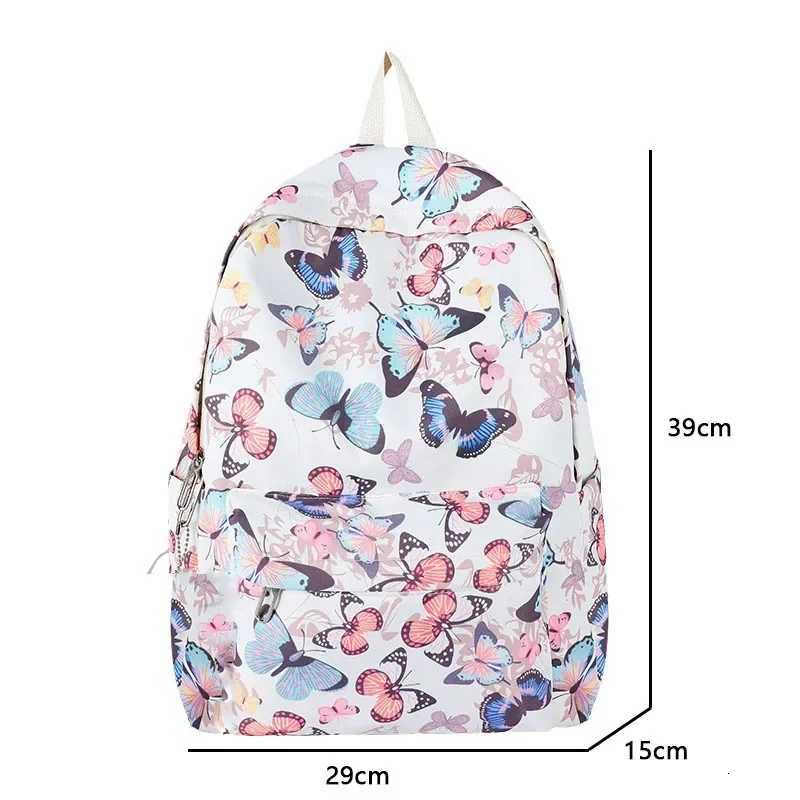 Fashion Butterfly Pattern Korean Women Backpack Student Backpack for School Book Storage and Travel Organizer backpack with screenXJ250814