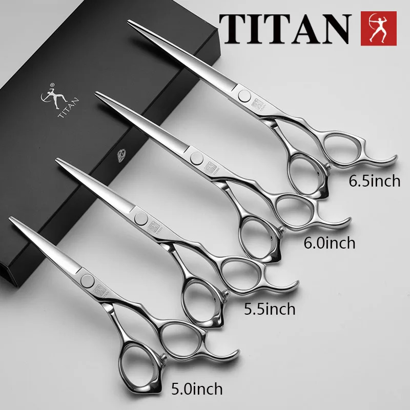 Titan Professional Hair Scissors Thinning Cutting Barber Hair Shears Scissor Hairdressing Scissors 5.0/5.5/6.0/6.5inch 440C 250812