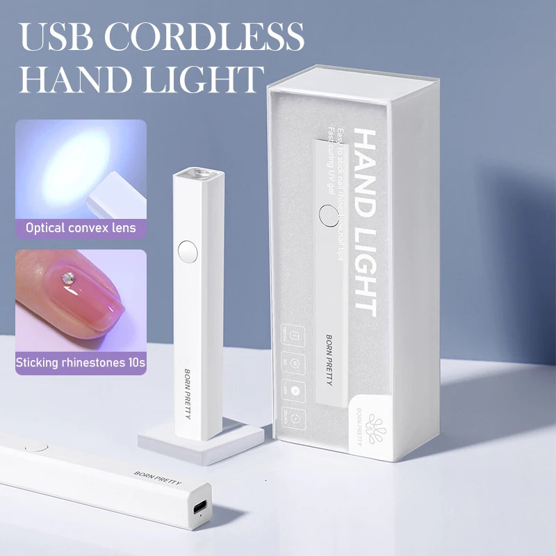 Handheld UV Light for Gel Nails Mini Nail Light Portable LED Nail Lamp Cordless Rechargeable USB Nail Dryer 1Pc 250814