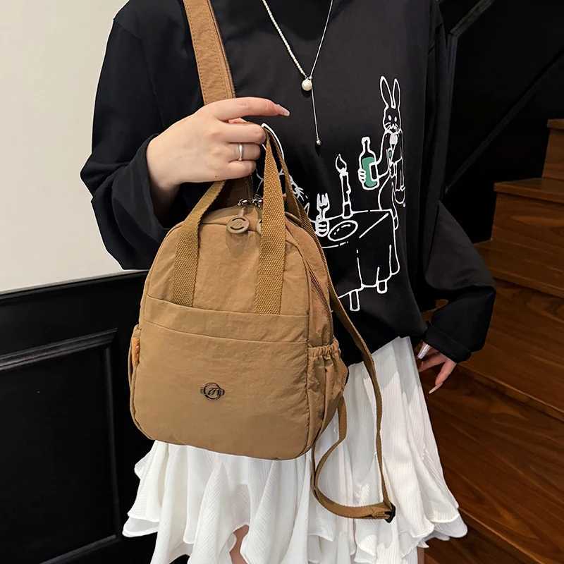 Outdoor Commuter Backpack Womens Three-Use Crossbody Bag 2025 Summer New Large-Capacity Handbag Backpack for Women XJ250814