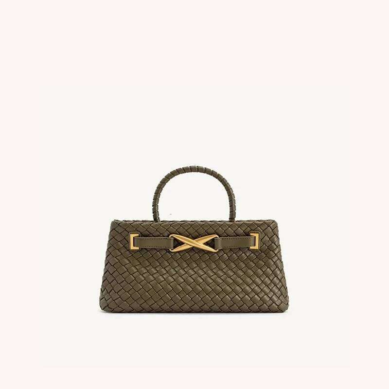 Fashionable Large Capacity Women's Woven Casual Commuting Handbag, PU Single Shoulder Crossbody Bag