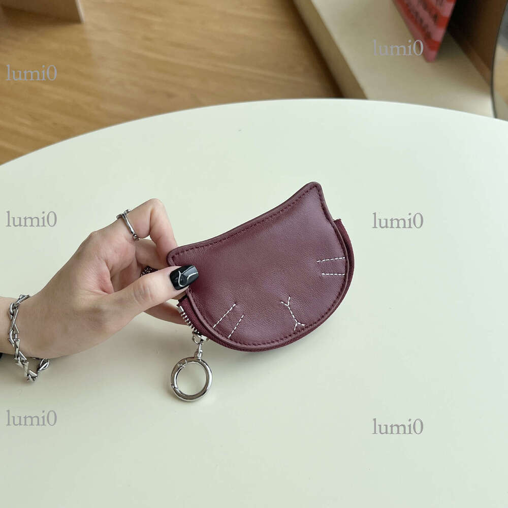 INS Sheepskin Purse Texture Niche Soft Cute Small Cat Coin Lipstick Earphone Bag Pendant