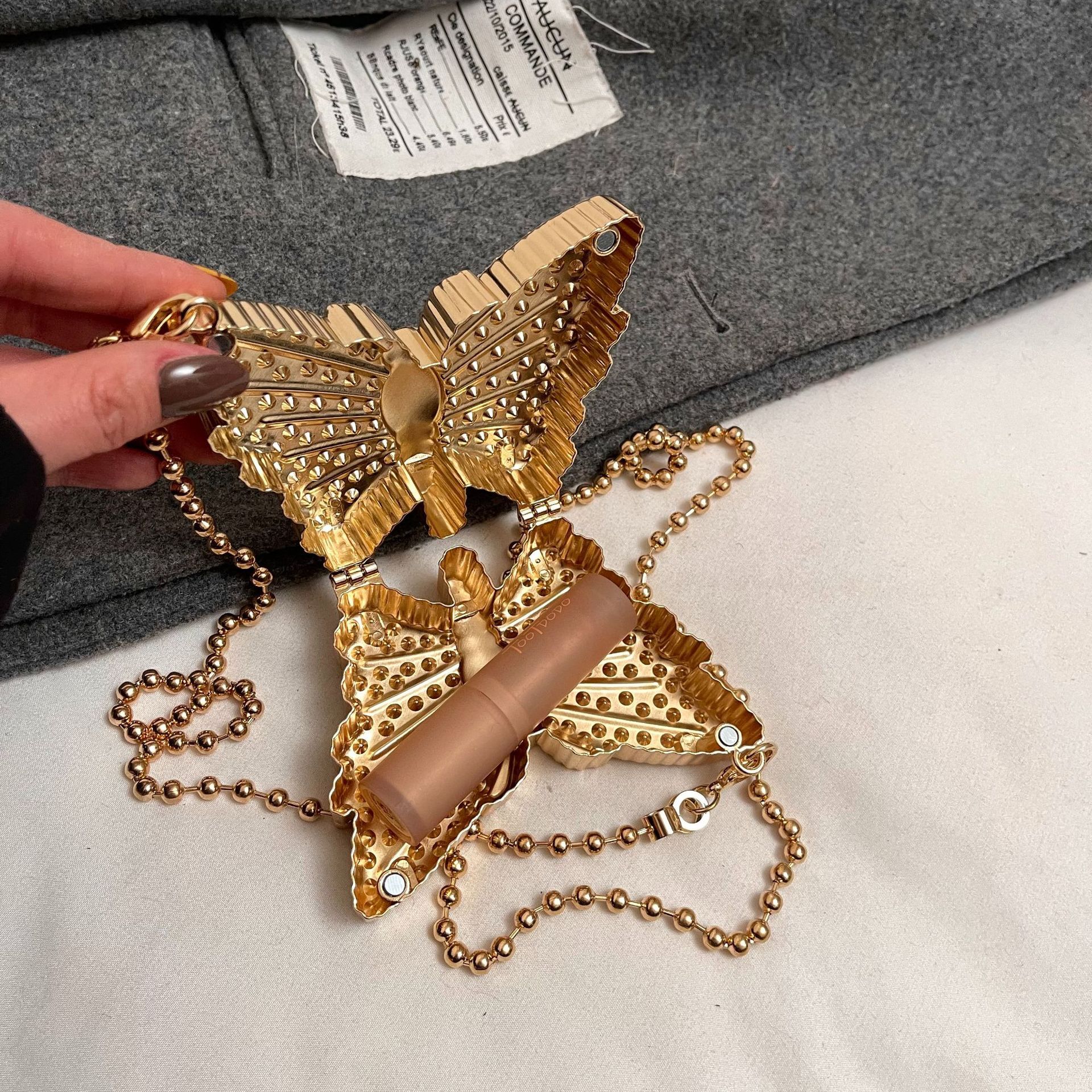 Luxury Brand Designer Bag Crossbody Bag Korean Style Trendy Diamond-Encrusted Butterfly Box Bag Texture Mini Decorative Casual Commuter Bag For Women