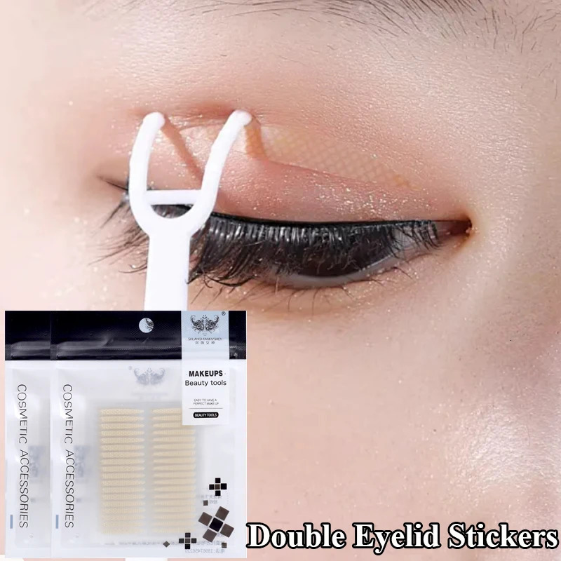 Invisible Double Eyelid Sticker Natural Transparent Self Adhesive Mesh-Lace Eye Tape Sticker Waterproof Women Eye Makeup Tools 250811