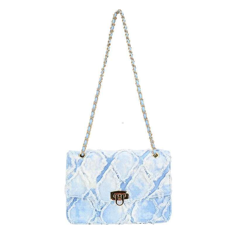 2025 Designer bag Luxury bag New Denim Square Underarm Single Shoulder Crossbody Chain Bag Handbag For Women Trendy