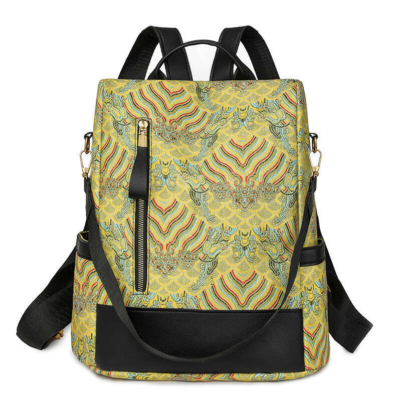 Bags Designer Women Tote 2025 Versatile Casual National Style Large Capacity Anti-theft Backpack Dual-use Shoulder Women's Bag